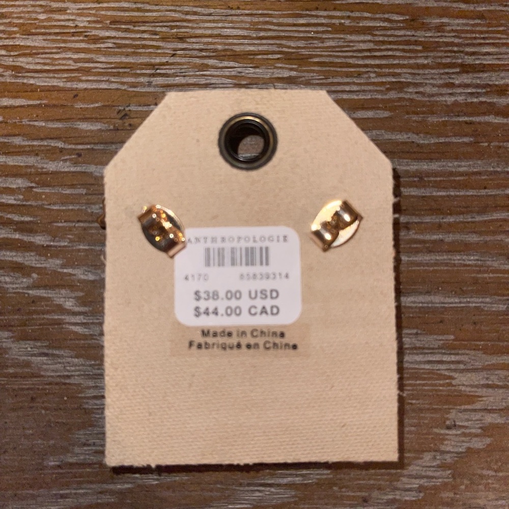 Anthropologie Enamel Rectangle Link Earrings - Picture 2 of 3